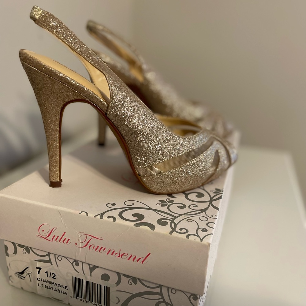 Lulu Townsend Gold Heels.